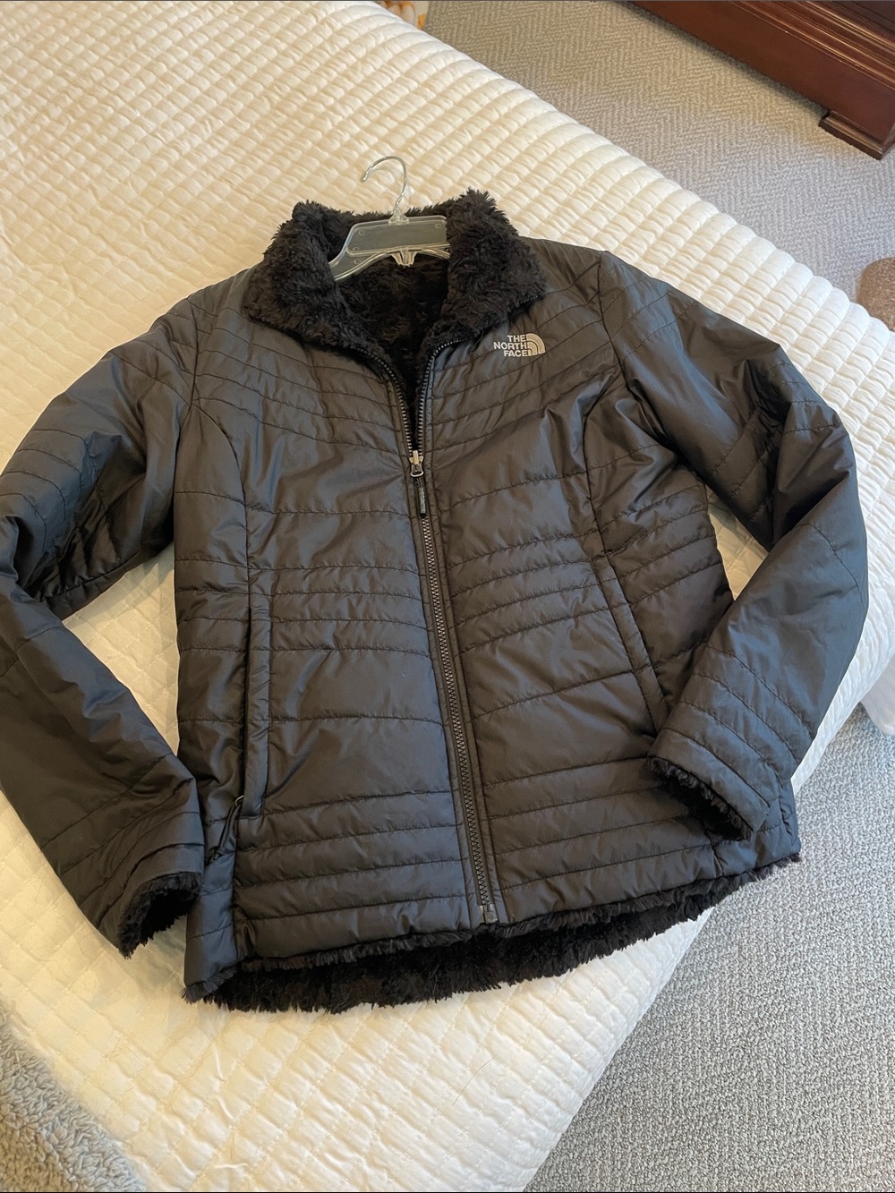 The North Face Mossbud Women's Black reversible Jacket sz M - Picture 5 of 10